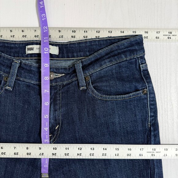 Levis 518 Jeans Womens JRs Sz 9 29x32 Superlow Bootcut Dark Wash Stretch Denim - Picture 5 of 10